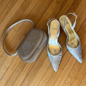 Perfect for the holidays! STUART WEITZMAN Slingback Shoes & Clutch Purse